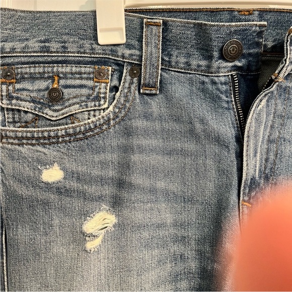 True Religion Men's Vintage Blue Relaxed Slim Jeans - Picture 4 of 6